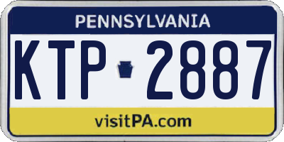 PA license plate KTP2887