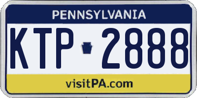 PA license plate KTP2888