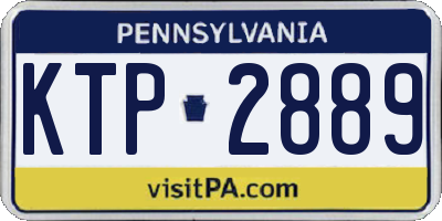PA license plate KTP2889