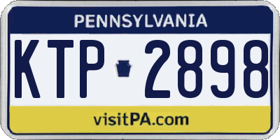 PA license plate KTP2898
