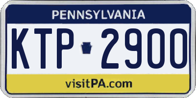 PA license plate KTP2900