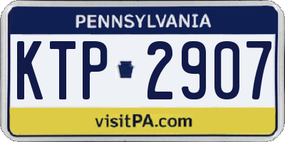 PA license plate KTP2907