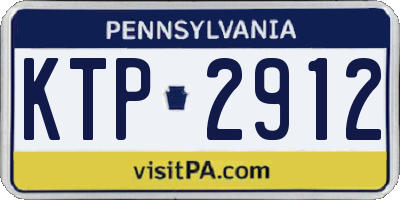 PA license plate KTP2912