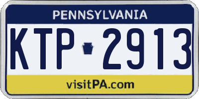 PA license plate KTP2913