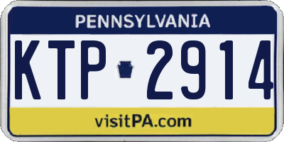 PA license plate KTP2914
