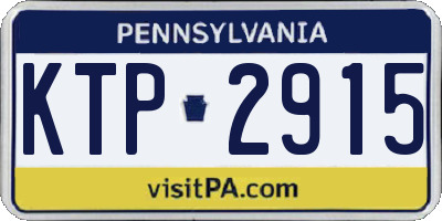 PA license plate KTP2915
