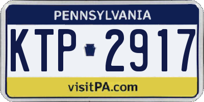 PA license plate KTP2917