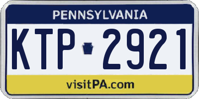 PA license plate KTP2921