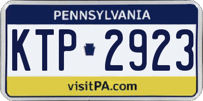 PA license plate KTP2923