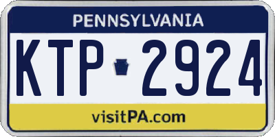 PA license plate KTP2924