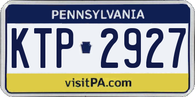 PA license plate KTP2927