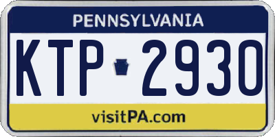 PA license plate KTP2930