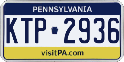 PA license plate KTP2936