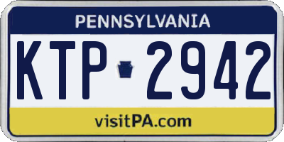 PA license plate KTP2942