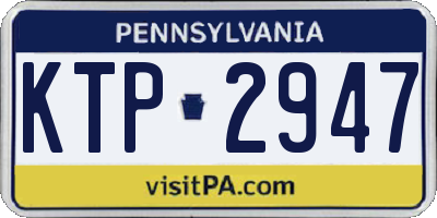 PA license plate KTP2947