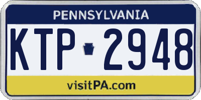 PA license plate KTP2948