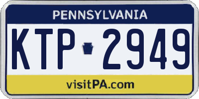 PA license plate KTP2949