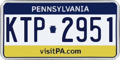 PA license plate KTP2951