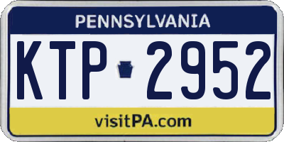 PA license plate KTP2952