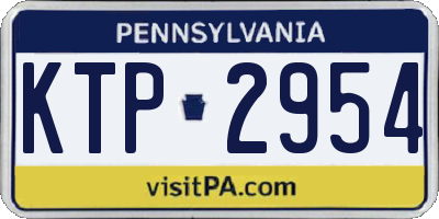 PA license plate KTP2954