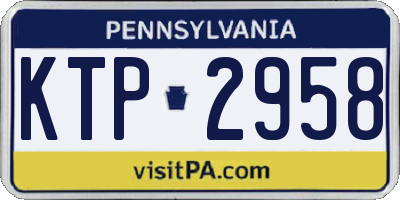 PA license plate KTP2958