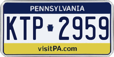 PA license plate KTP2959