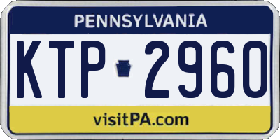 PA license plate KTP2960