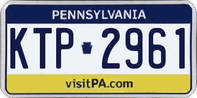 PA license plate KTP2961