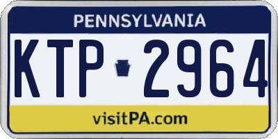 PA license plate KTP2964