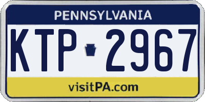 PA license plate KTP2967