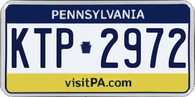 PA license plate KTP2972