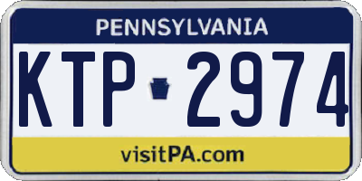 PA license plate KTP2974