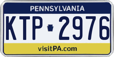 PA license plate KTP2976