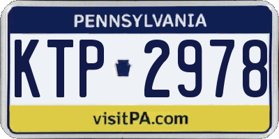PA license plate KTP2978