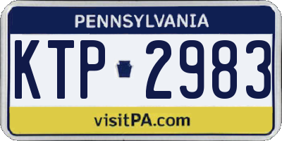 PA license plate KTP2983