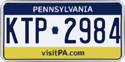 PA license plate KTP2984