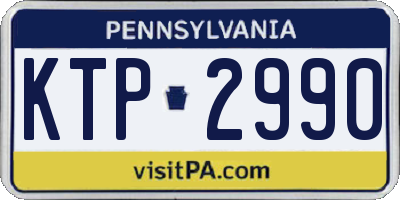 PA license plate KTP2990