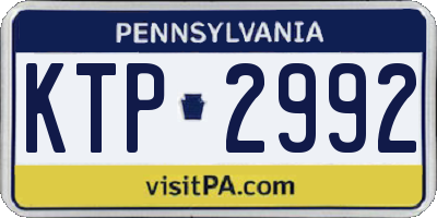 PA license plate KTP2992