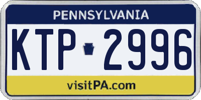 PA license plate KTP2996