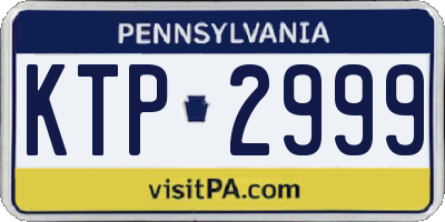 PA license plate KTP2999