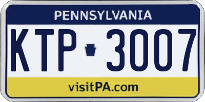 PA license plate KTP3007