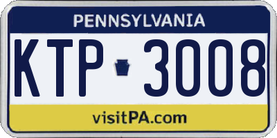 PA license plate KTP3008
