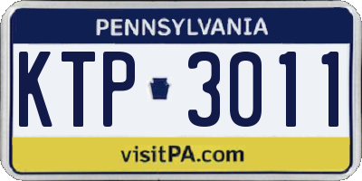 PA license plate KTP3011
