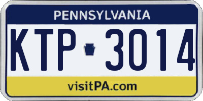 PA license plate KTP3014