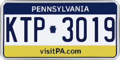 PA license plate KTP3019