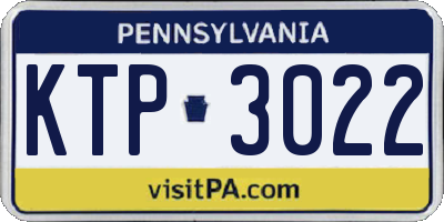 PA license plate KTP3022