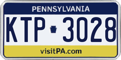 PA license plate KTP3028