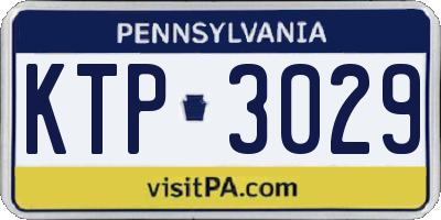 PA license plate KTP3029