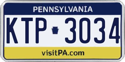 PA license plate KTP3034