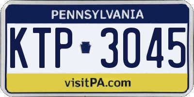PA license plate KTP3045